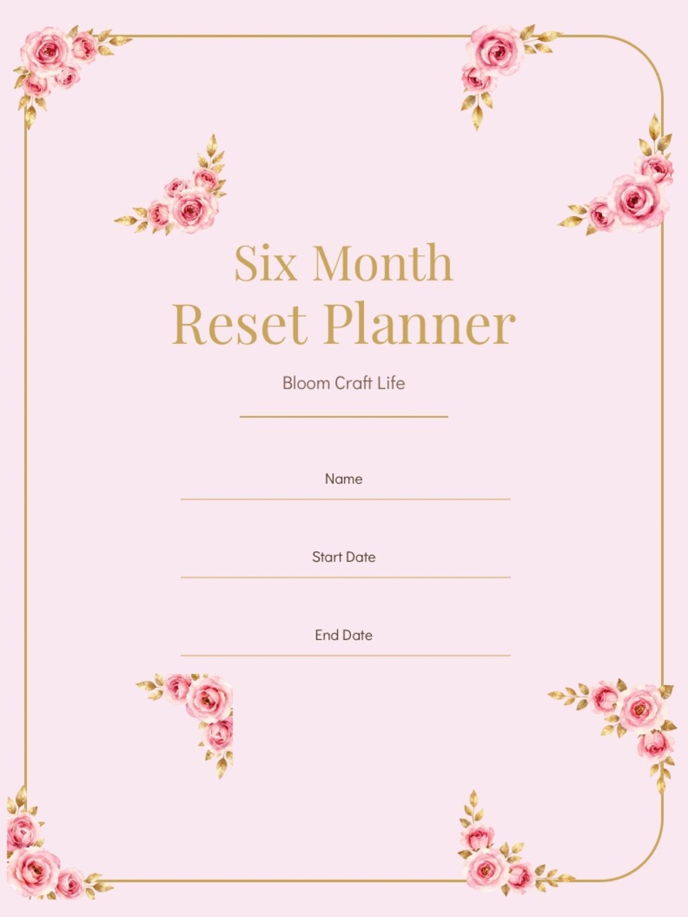 Six Month Reset Planner - Digital